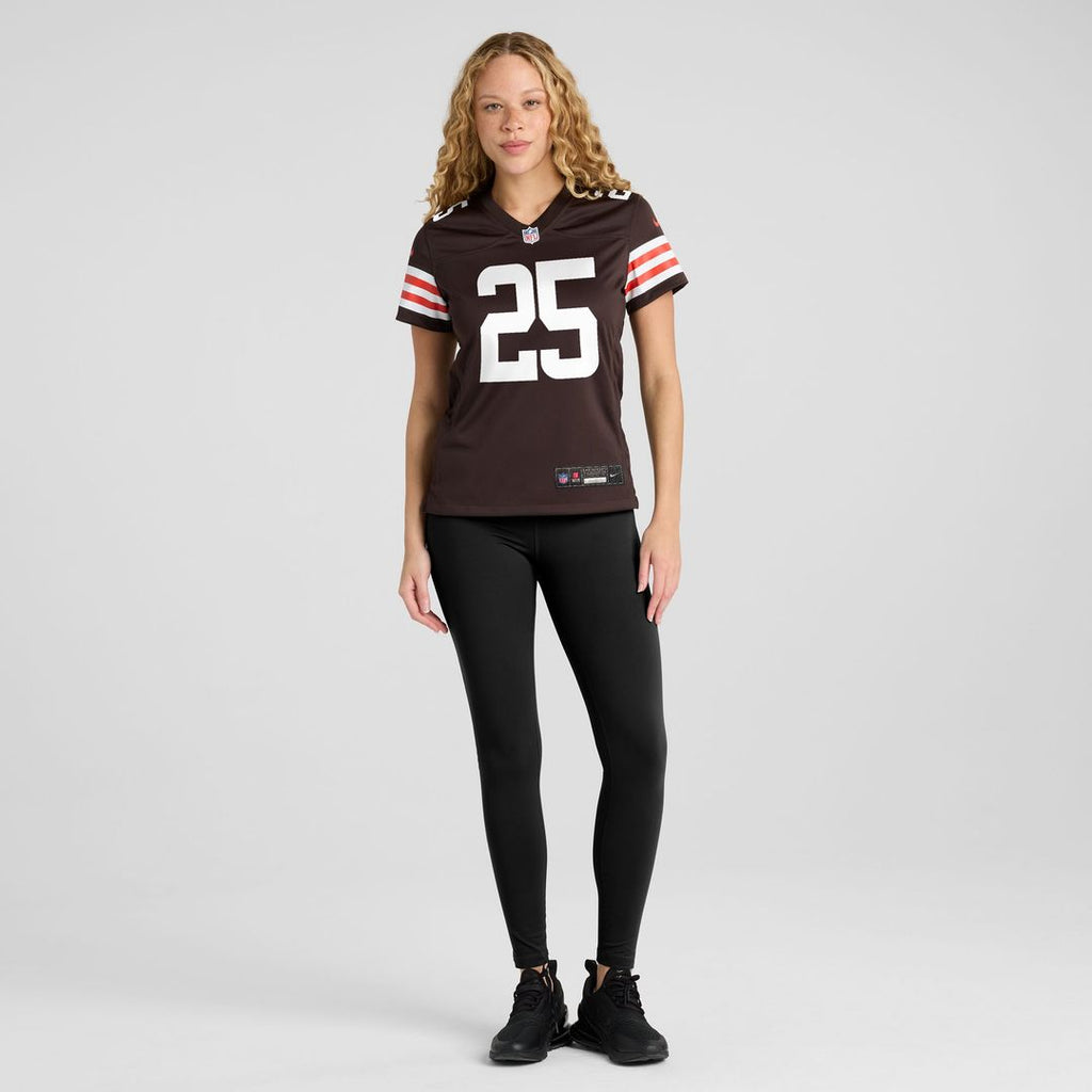 Women's Nike Cleveland Browns Andre Szmyt Brown Team Game NFL Jersey