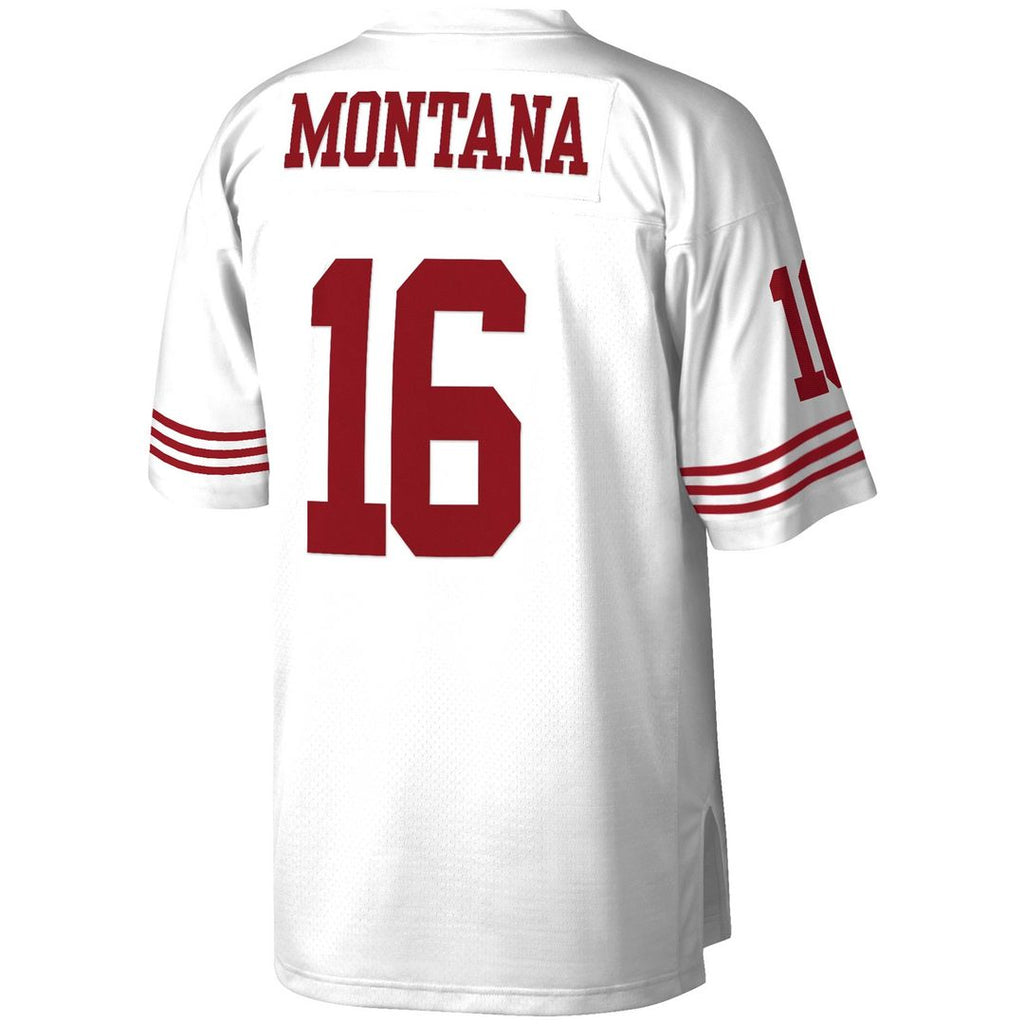 Men's Mitchell & Ness San Francisco 49ers Joe Montana Scarlet Legacy Replica NFL Jersey
