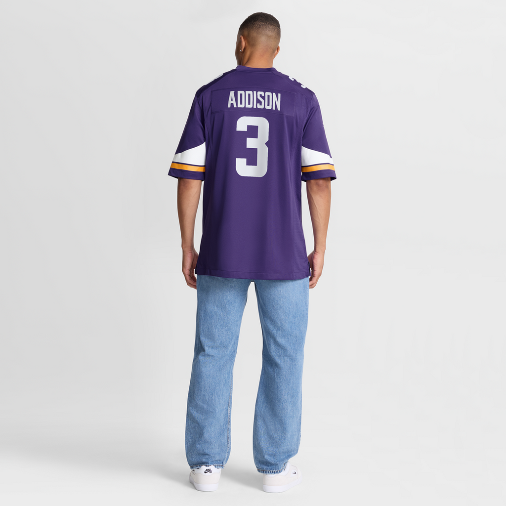 Men's Nike Minnesota Vikings Jordan Addison Purple Game NFL Jersey