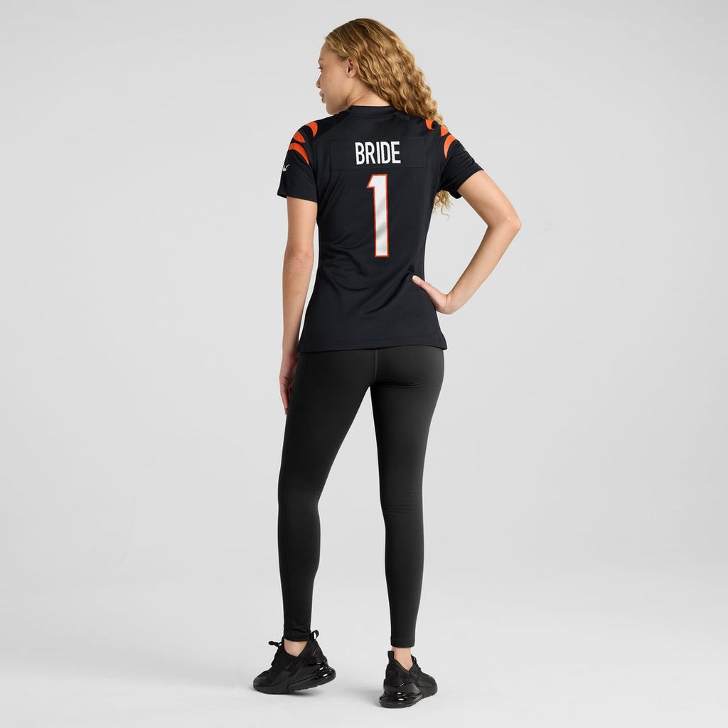 Women's Nike Cincinnati Bengals Number 1 Bride Black Game NFL Jersey