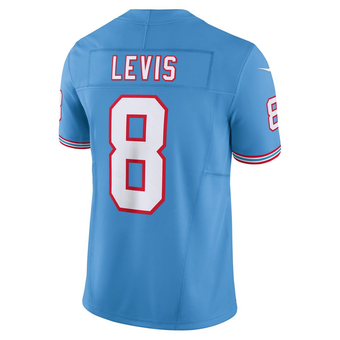 Men's Nike Tennessee Titans Will Levis Light Blue Alternate Oilers Throwback Vapor F.U.S.E. Limited NFL Jersey