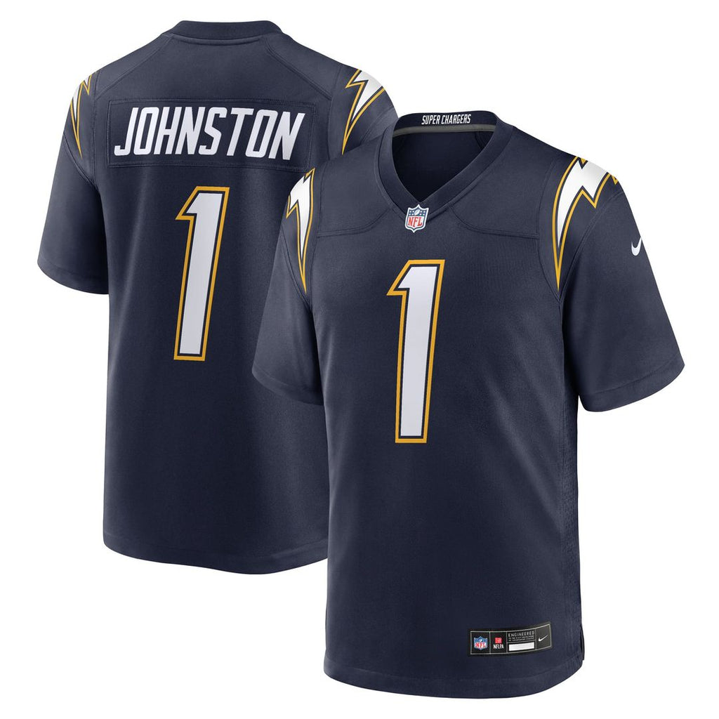 Men's Nike Los Angeles Chargers Quentin Johnston Navy Alternate Super Chargers Game Player NFL Jersey