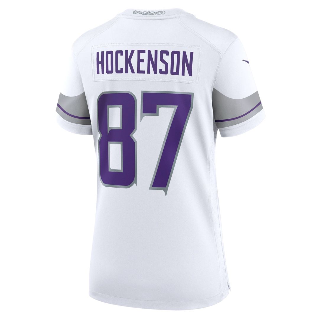 Women's Nike Minnesota Vikings T.J. Hockenson White Alternate Game Player NFL Jersey