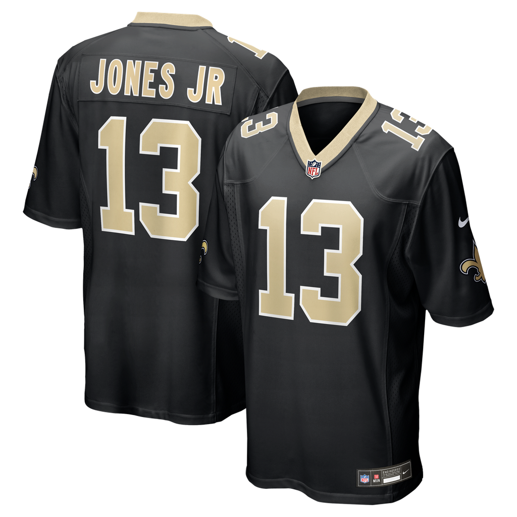 Men's Nike New Orleans Saints Velus Jones Jr. Black Team Game NFL Jersey