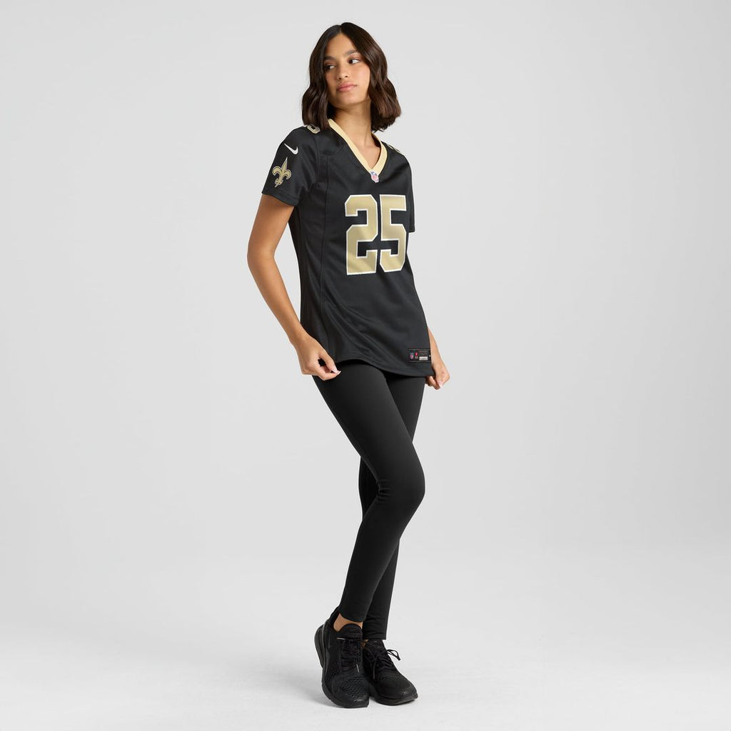 Women's Nike New Orleans Saints Kendre Miller Black Team Game NFL Jersey