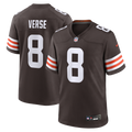 Men's Nike Cleveland Browns Jared Verse Brown Team Game NFL Jersey