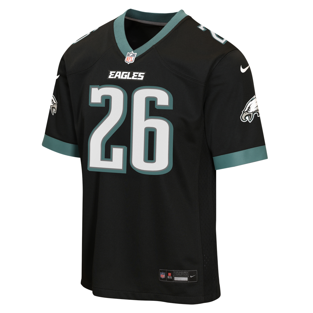 Youth Nike Philadelphia Eagles Saquon Barkley Midnight Green Team Game NFL Jersey