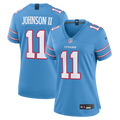 Women's Nike Tennessee Titans Jermaine Johnson II Light Blue Team Game NFL Jersey