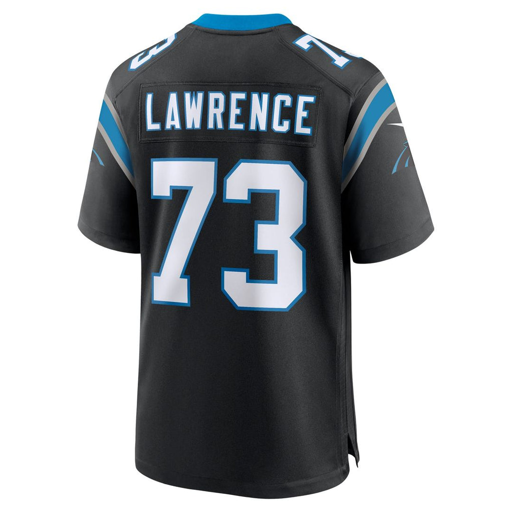 Men's Nike Carolina Panthers Rashard Lawrence Black Game NFL Jersey