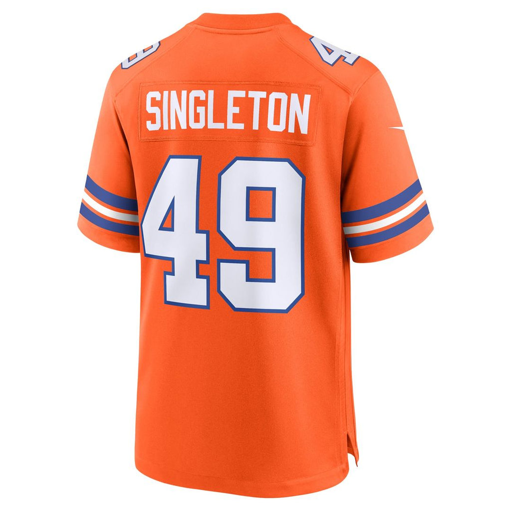Men's Nike Denver Broncos Alex Singleton Orange Alternate Game NFL Jersey