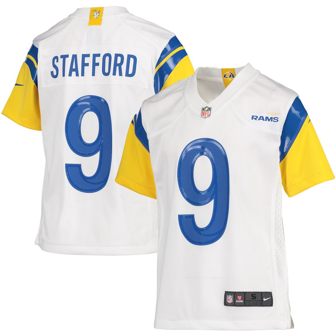 Youth Nike Los Angeles Rams Matthew Stafford White Game NFL Jersey