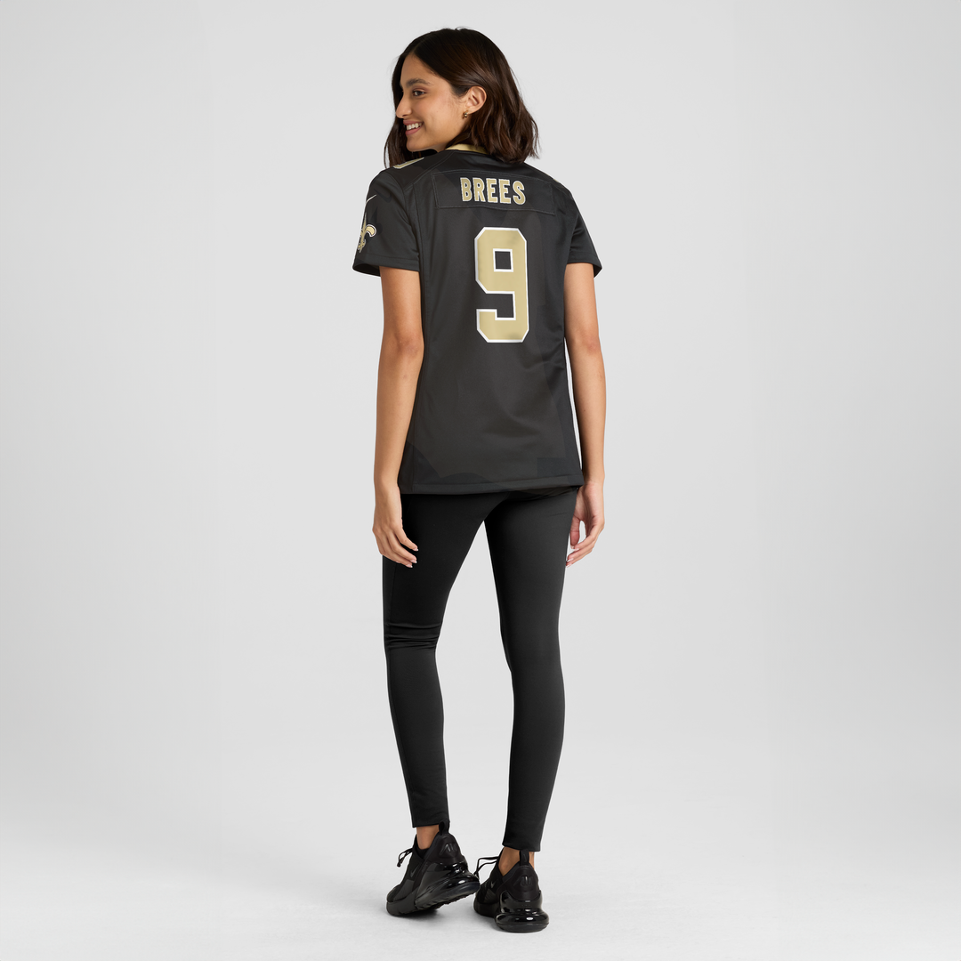 Women's Nike New Orleans Saints Drew Brees Black Team Game NFL Jersey