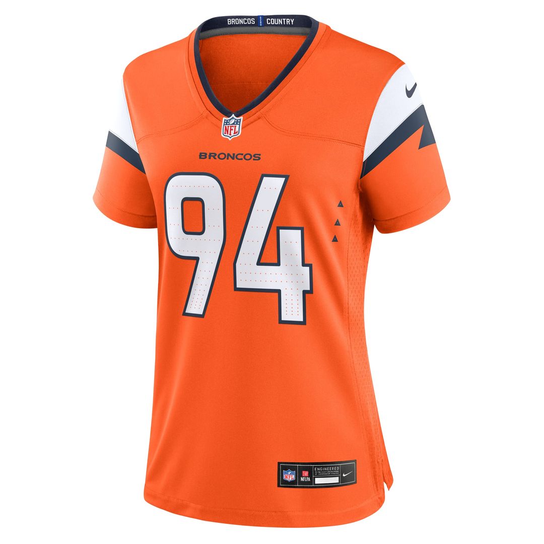 Women's Nike Denver Broncos Jordan Jackson Orange Team Game NFL Jersey