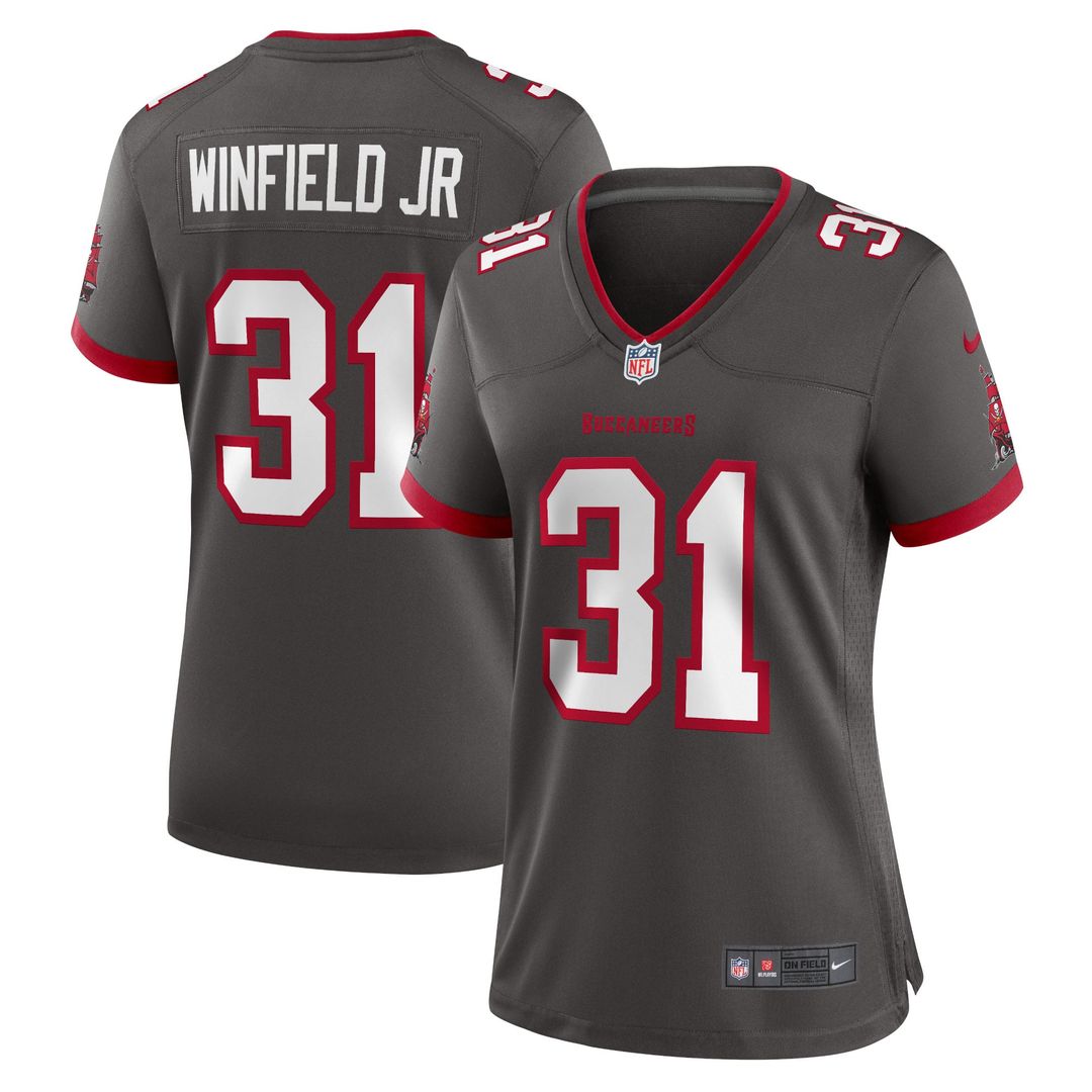 Women's Nike Tampa Bay Buccaneers Antoine Winfield Jr. Pewter Game NFL Jersey