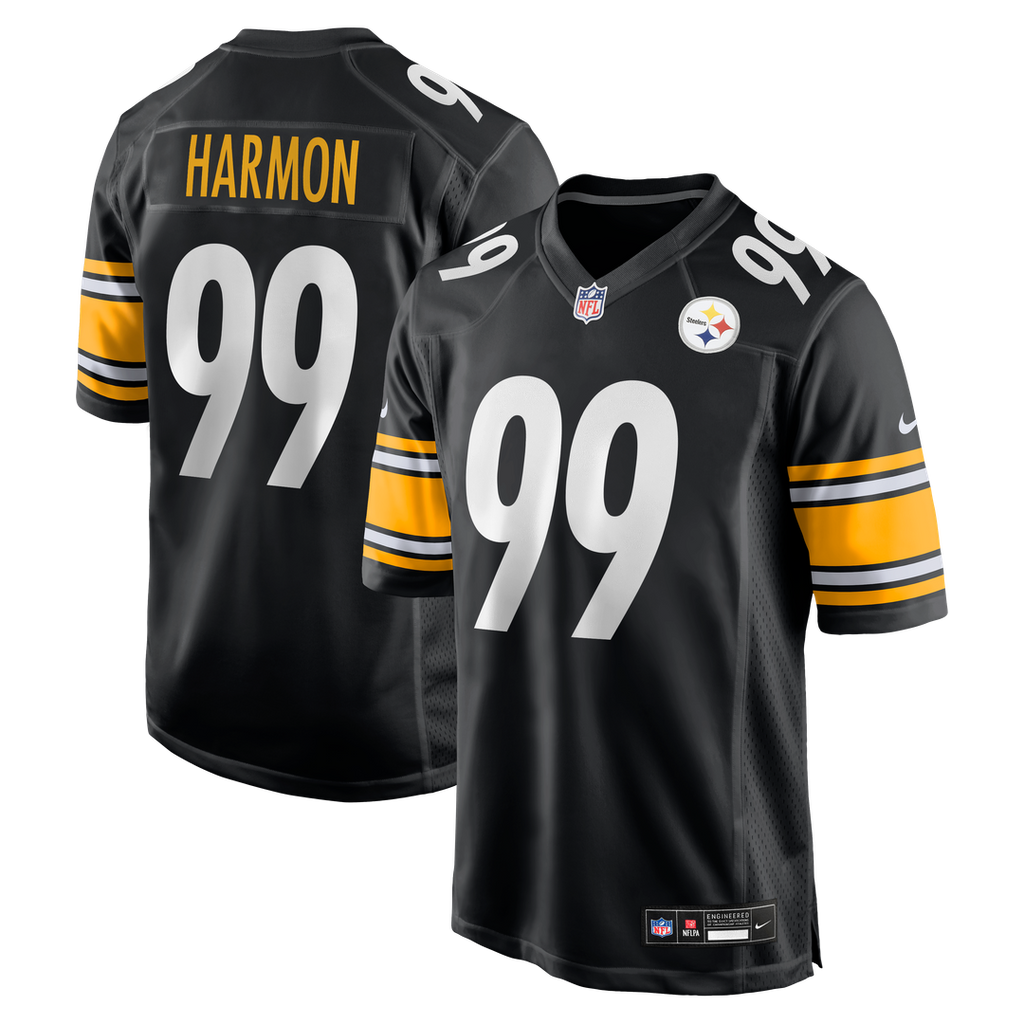 Men's Nike Pittsburgh Steelers Derrick Harmon Black Game Player NFL Jersey