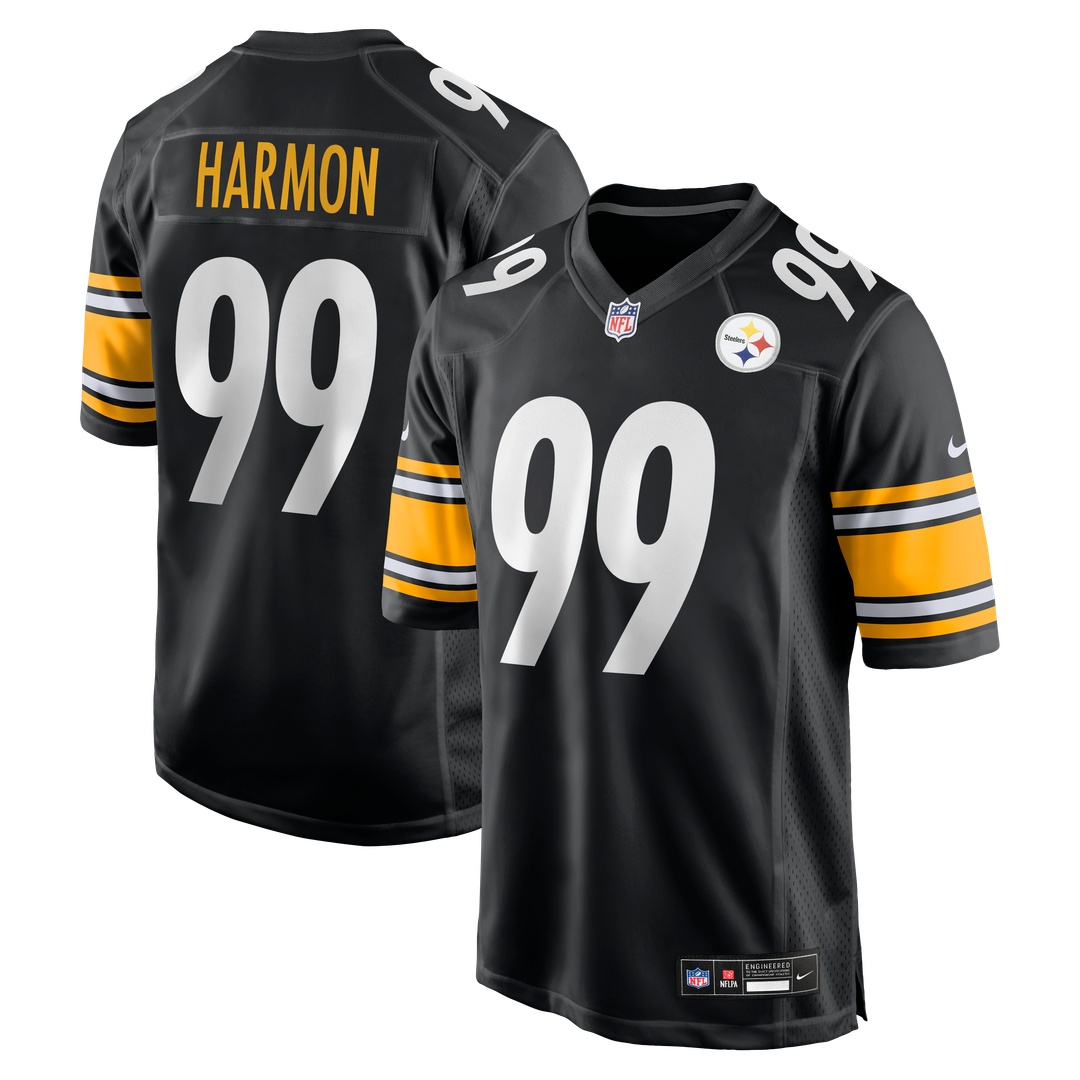 Men's Nike Pittsburgh Steelers Derrick Harmon Black Game Player NFL Jersey