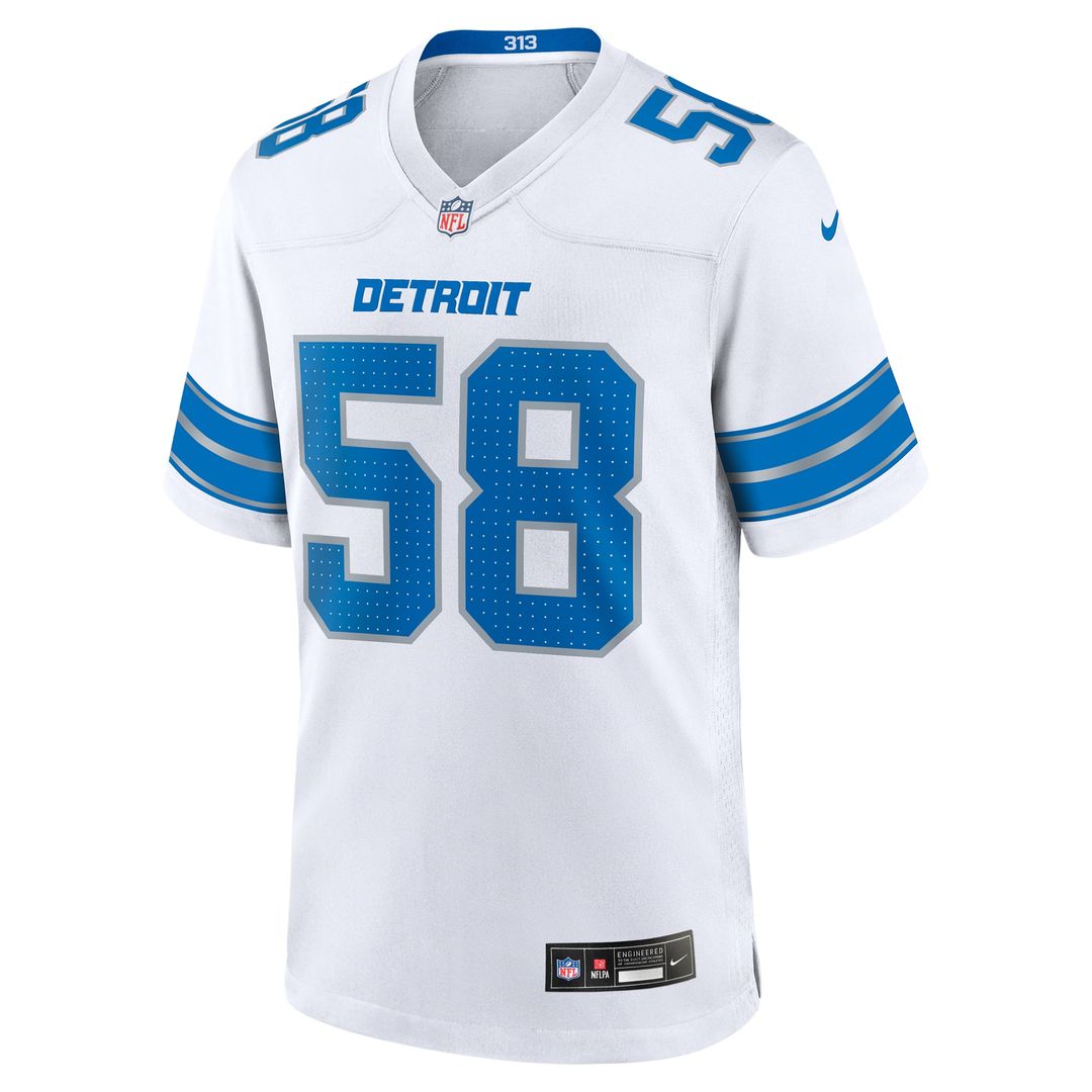 Men's Nike Detroit Lions Penei Sewell Blue Game NFL Jersey