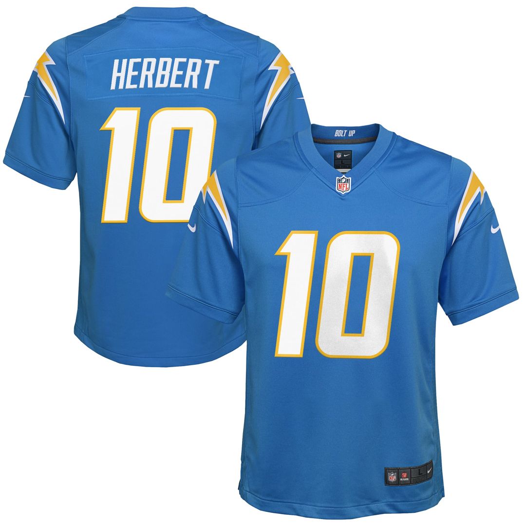 Youth Nike Los Angeles Chargers Justin Herbert Navy Game NFL Jersey