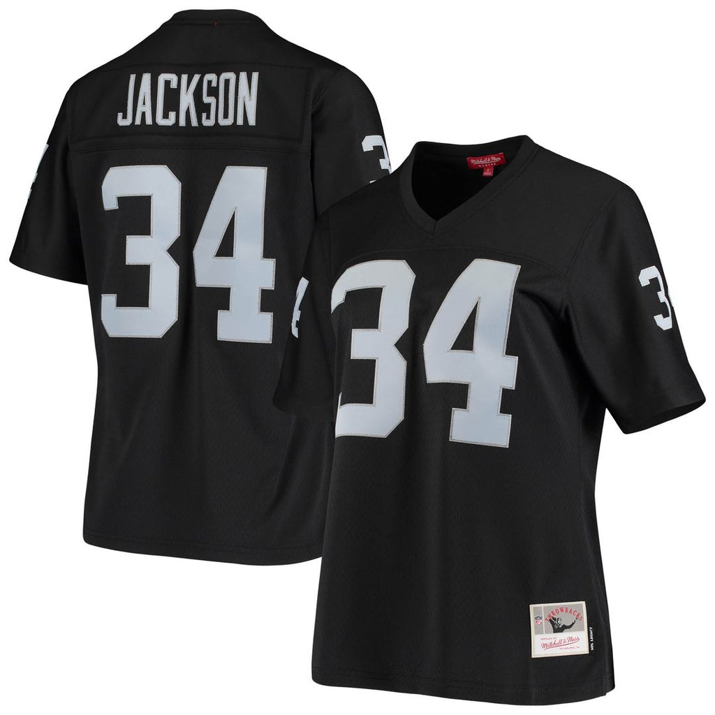 Women's Mitchell & Ness Las Vegas Raiders Bo Jackson Black 1988 Legacy Replica NFL Jersey