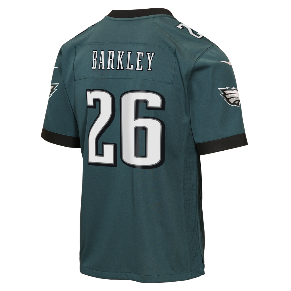 Youth Nike Philadelphia Eagles Saquon Barkley Midnight Green Team Game NFL Jersey