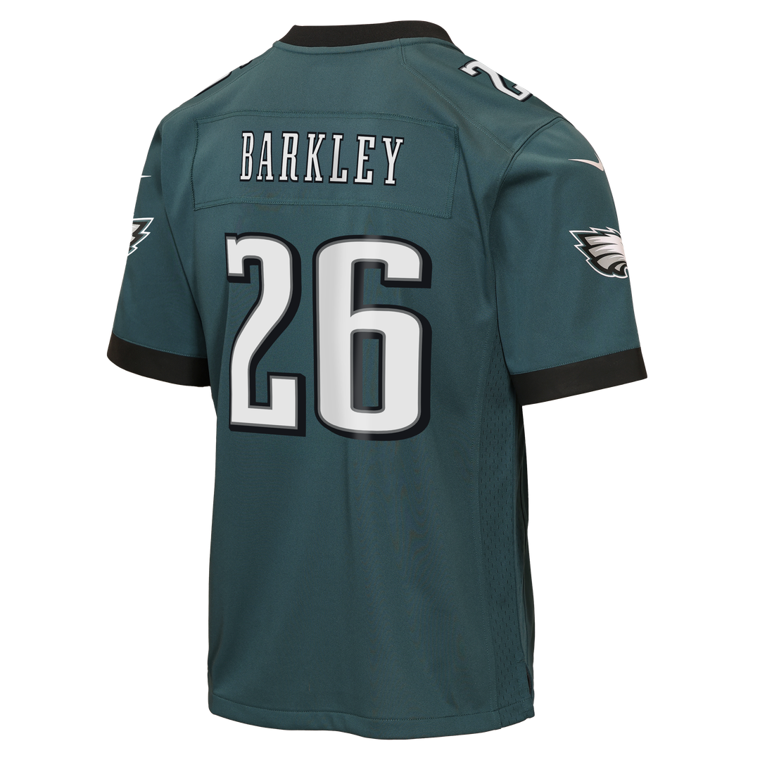 Youth Nike Philadelphia Eagles Saquon Barkley Midnight Green Team Game NFL Jersey