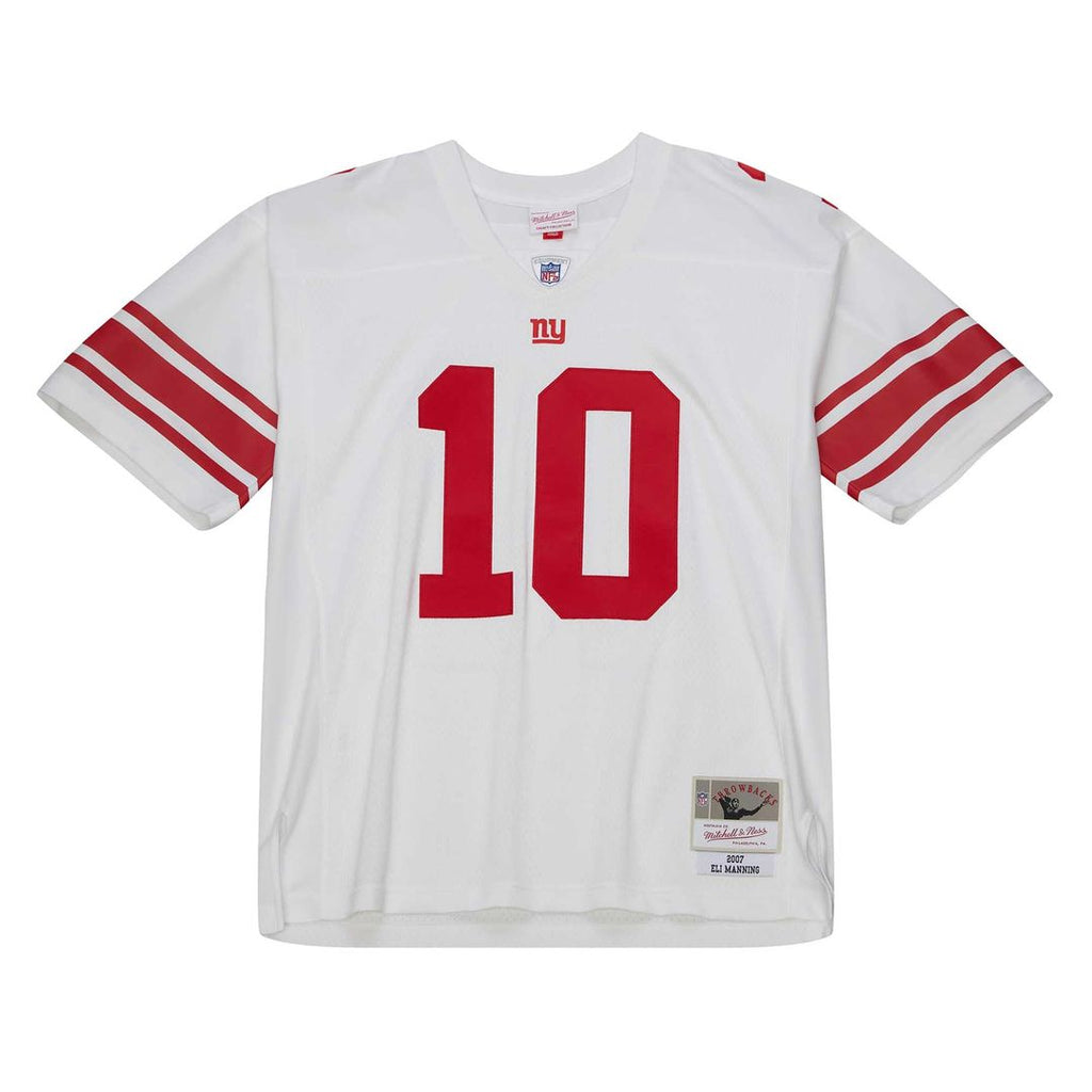 Men's Mitchell & Ness New York Giants Eli Manning White Legacy Replica NFL Jersey