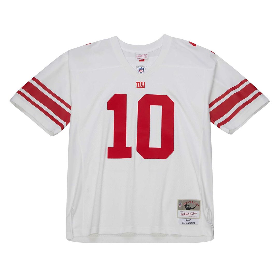 Men's Mitchell & Ness New York Giants Eli Manning White Legacy Replica NFL Jersey