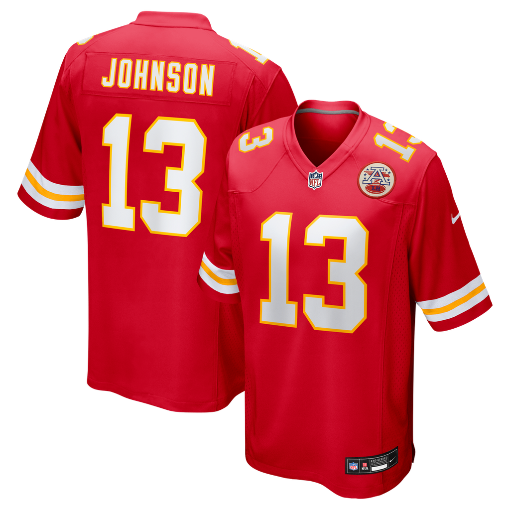 Men's Nike Kansas City Chiefs Nazeeh Johnson Red Game Player NFL Jersey