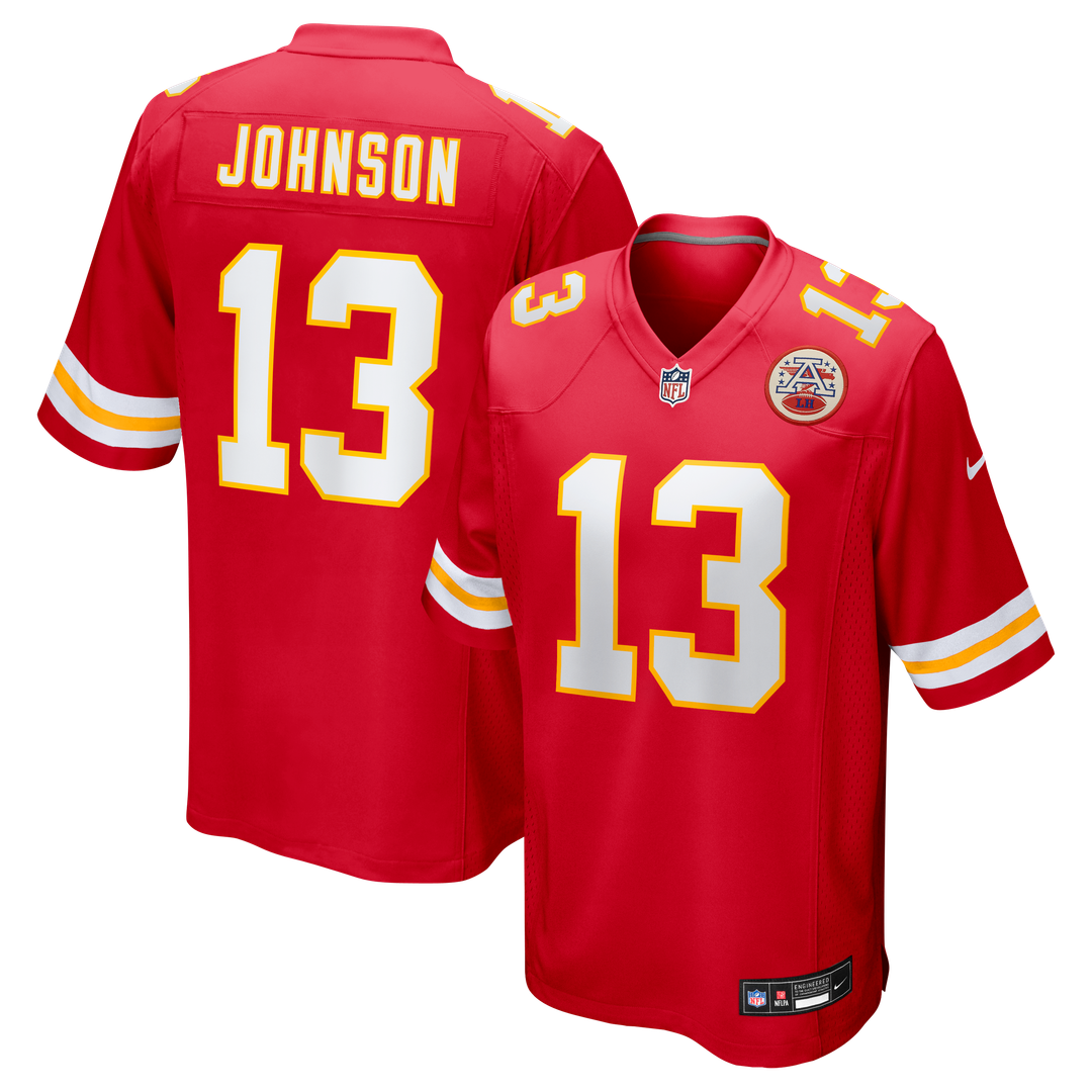 Men's Nike Kansas City Chiefs Nazeeh Johnson Red Game Player NFL Jersey