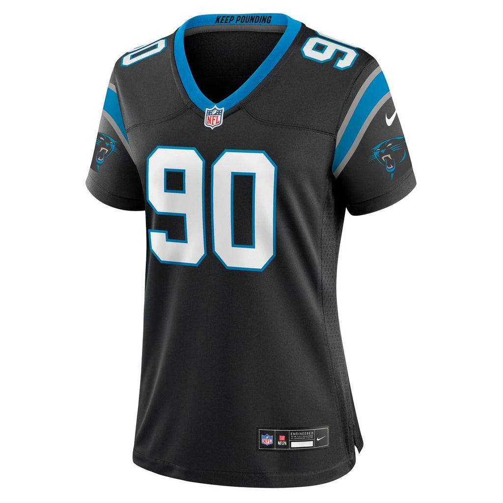 Women's Nike Carolina Panthers Julius Peppers Black Retired Player Game NFL Jersey