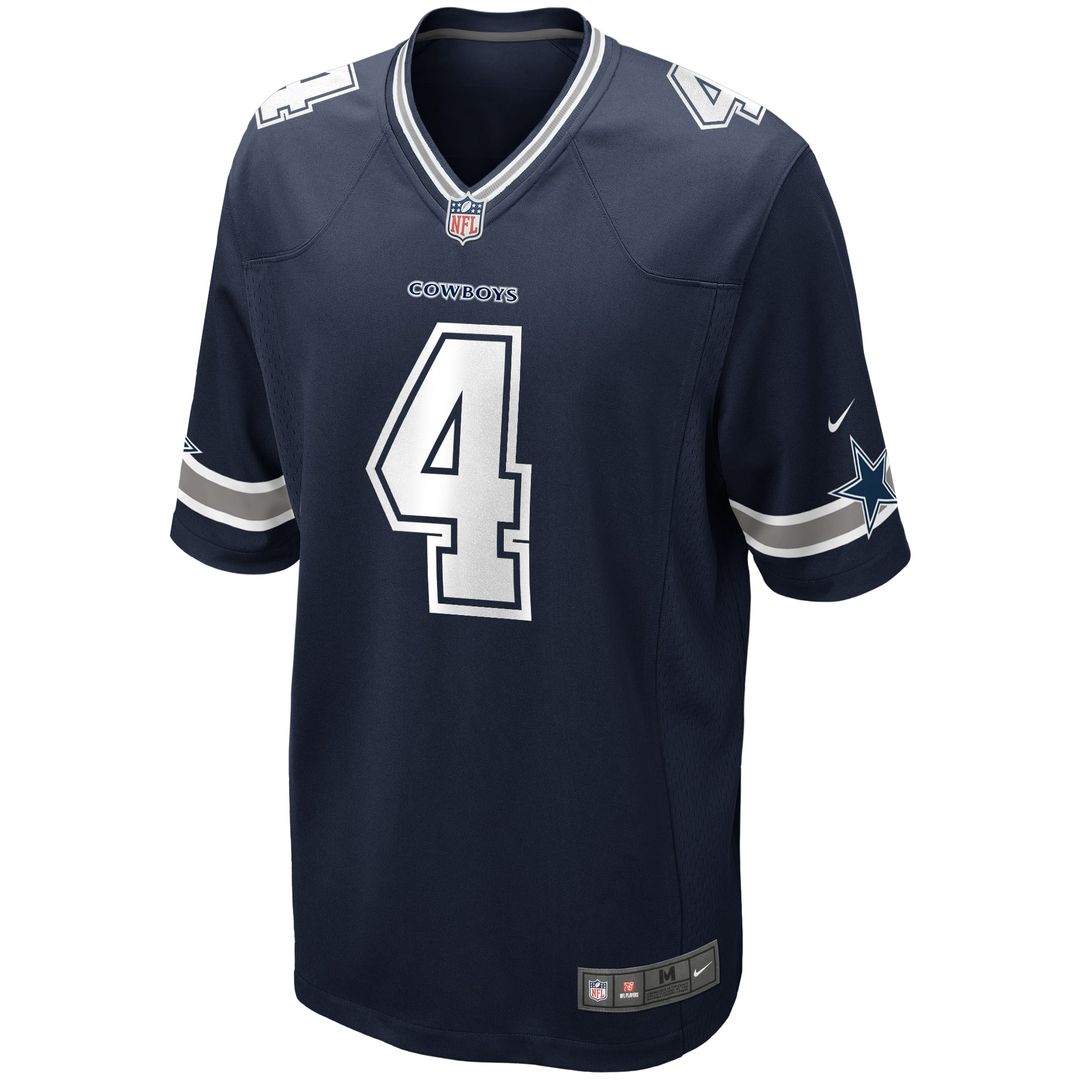 Youth Nike Dallas Cowboys Dak Prescott Navy Game NFL Jersey