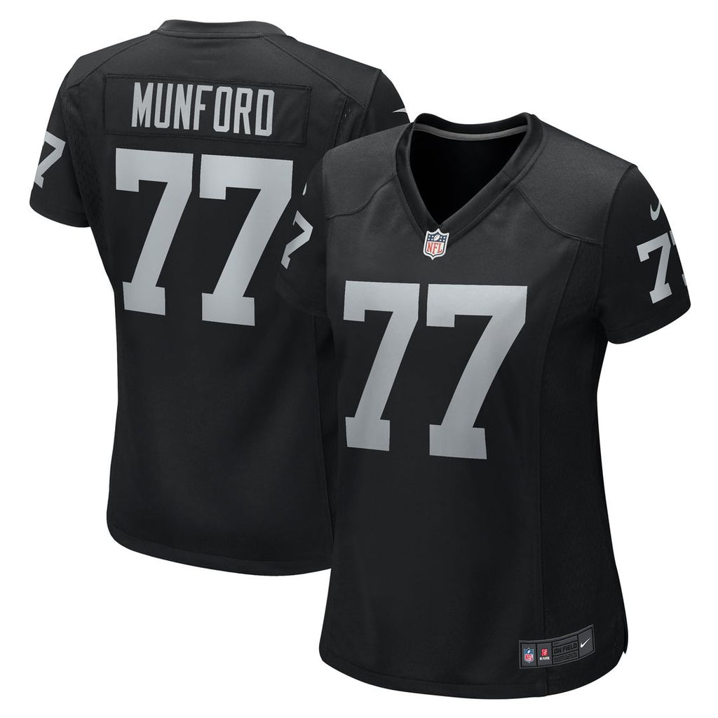 Women's Nike Las Vegas Raiders Thayer Munford Jr. Black Team Game NFL Jersey