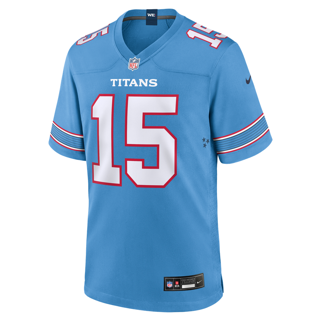 Men's Nike Tennessee Titans Keldric Faulk Light Blue Team Game NFL Jersey