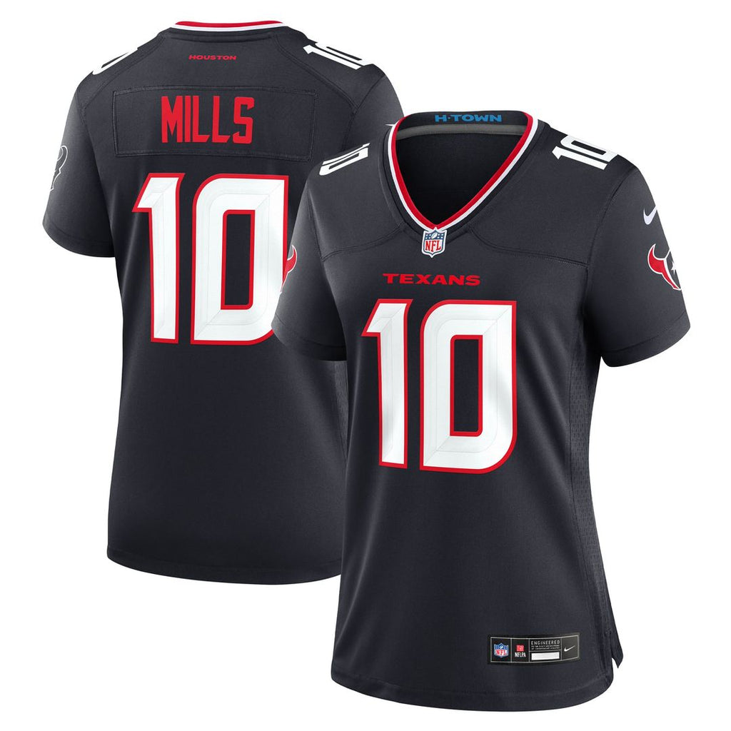 Women's Nike Houston Texans Davis Mills Navy Team Game NFL Jersey