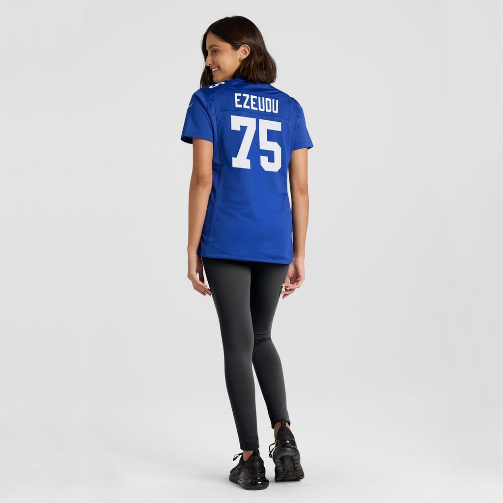 Women's Nike New York Giants Joshua Ezeudu Royal Game Player NFL Jersey