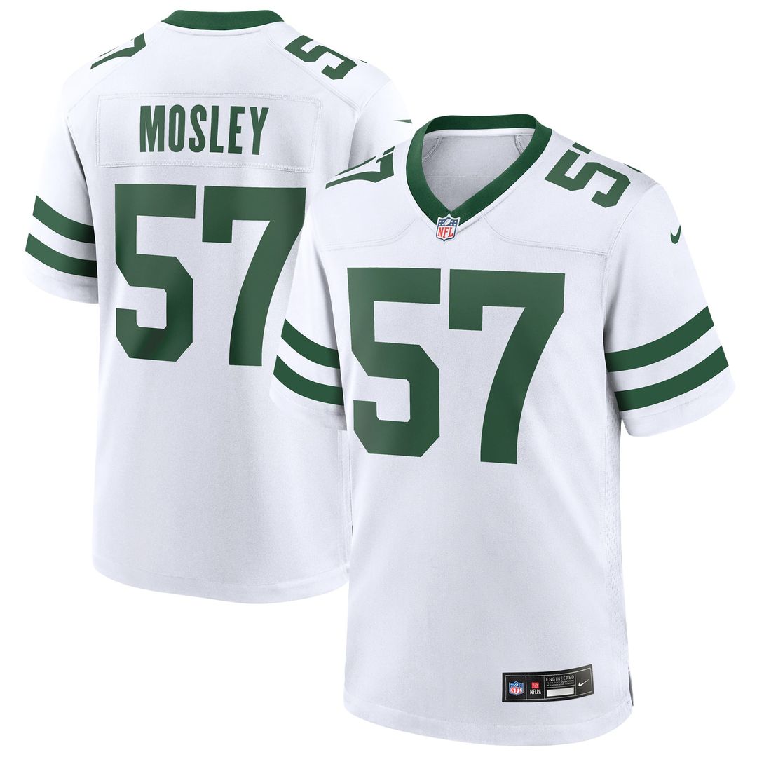 Men's Nike New York Jets C.J. Mosley Legacy White Game NFL Jersey