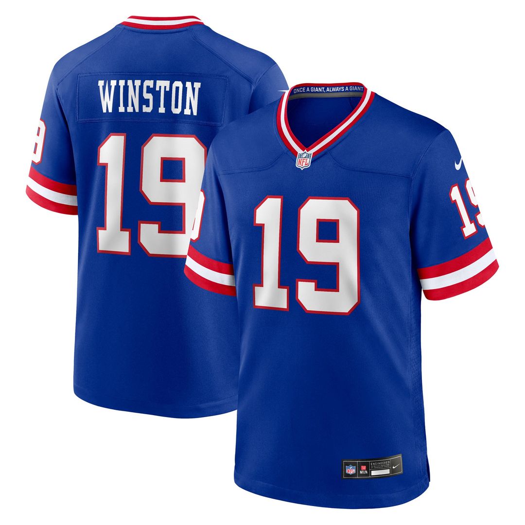 Men's Nike New York Giants Jameis Winston Royal Alternate 2 Game NFL Jersey