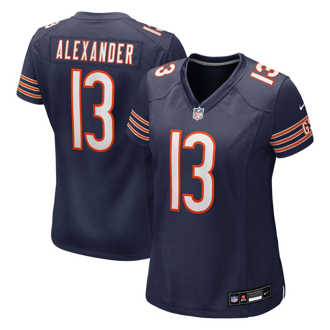 Women's Nike Chicago Bears Maurice Alexander Navy Team Game NFL Jersey