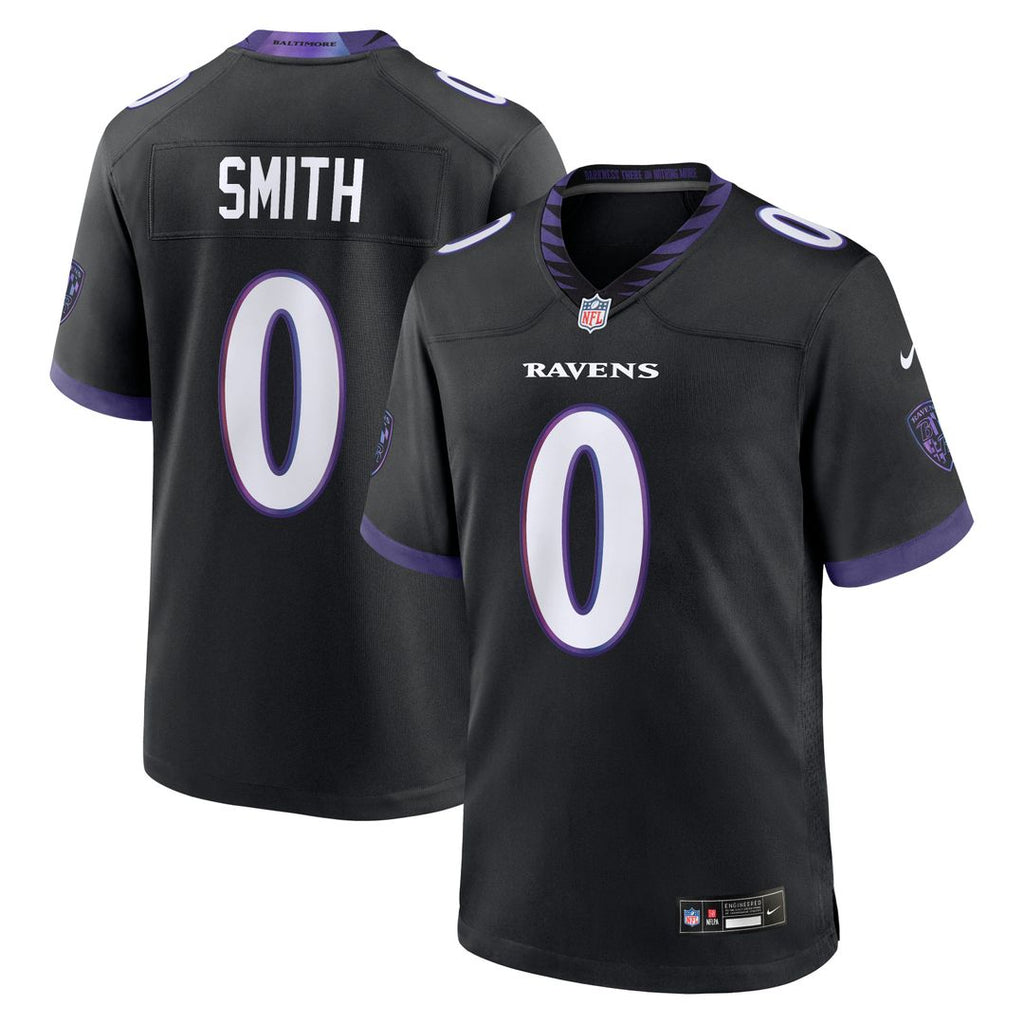 Men's Nike Baltimore Ravens Roquan Smith Black Alternate Game NFL Jersey