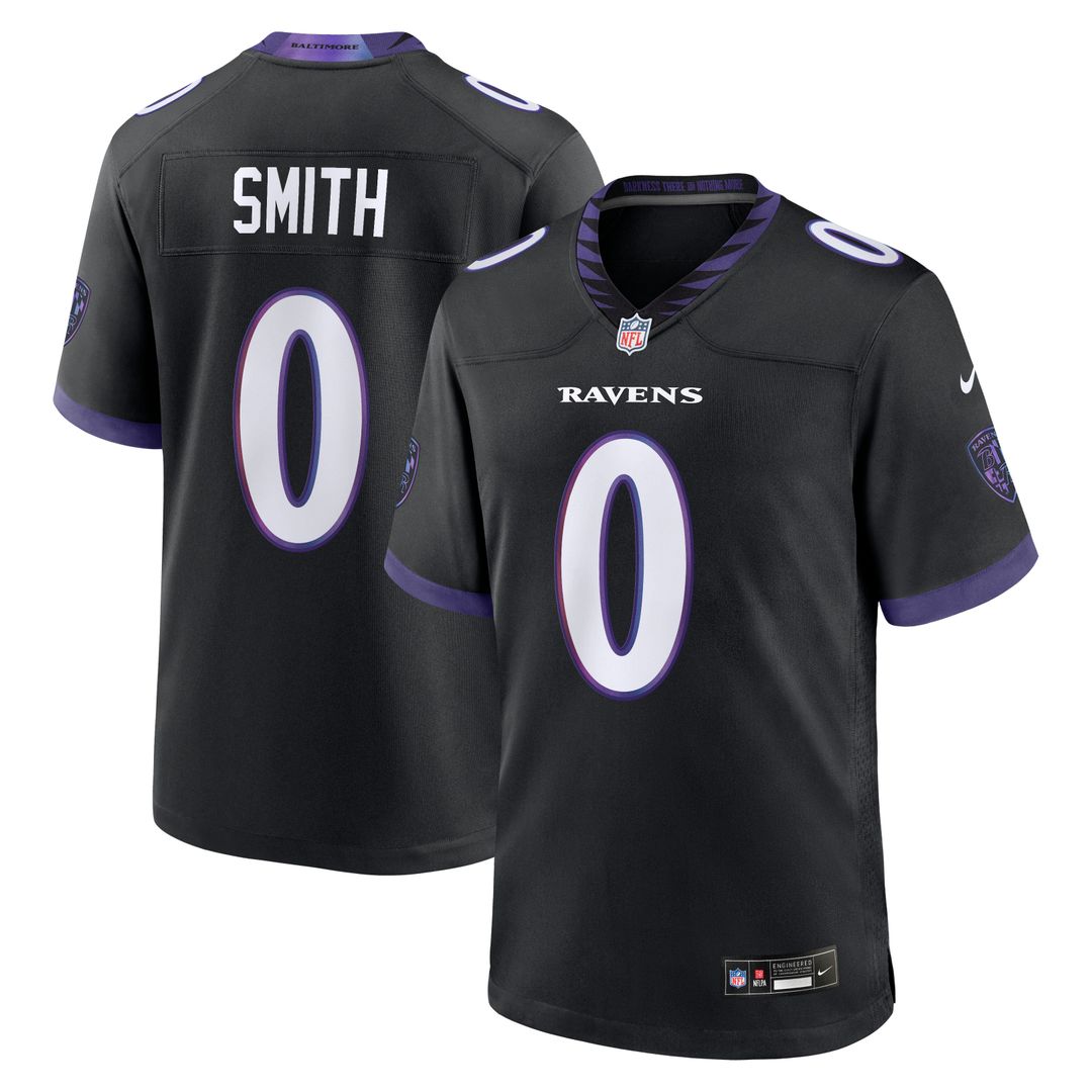 Men's Nike Baltimore Ravens Roquan Smith Black Alternate Game NFL Jersey