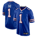 Men's Nike Buffalo Bills Number 1 Dad Royal Game NFL Jersey