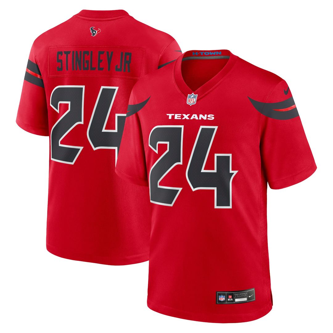 Men's Nike Houston Texans Derek Stingley Jr. Navy Game NFL Jersey
