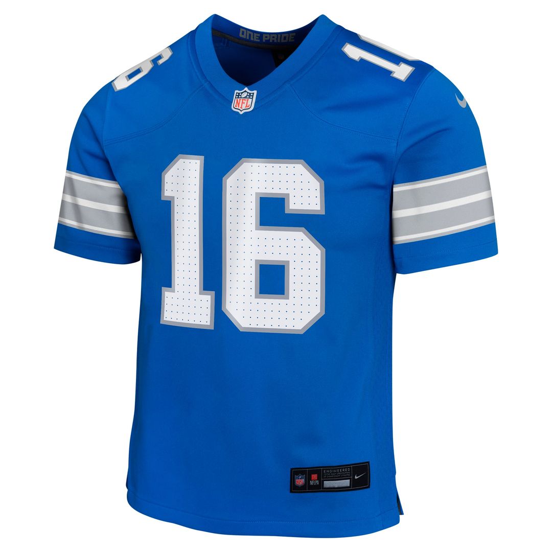 Youth Nike Detroit Lions Jared Goff Black Game NFL Jersey