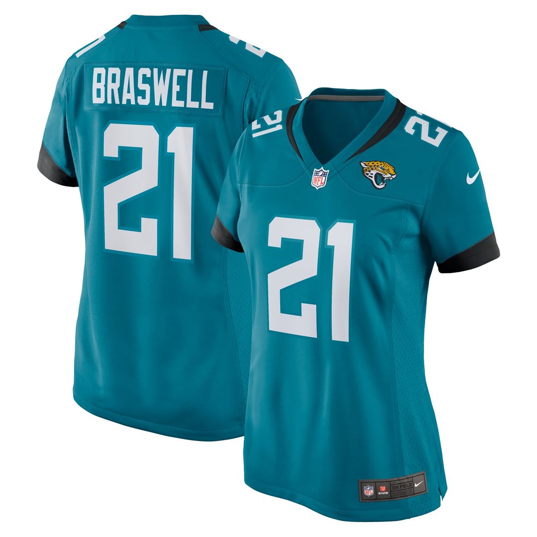 Women's Nike Jacksonville Jaguars Christian Braswell Teal Team Game NFL Jersey