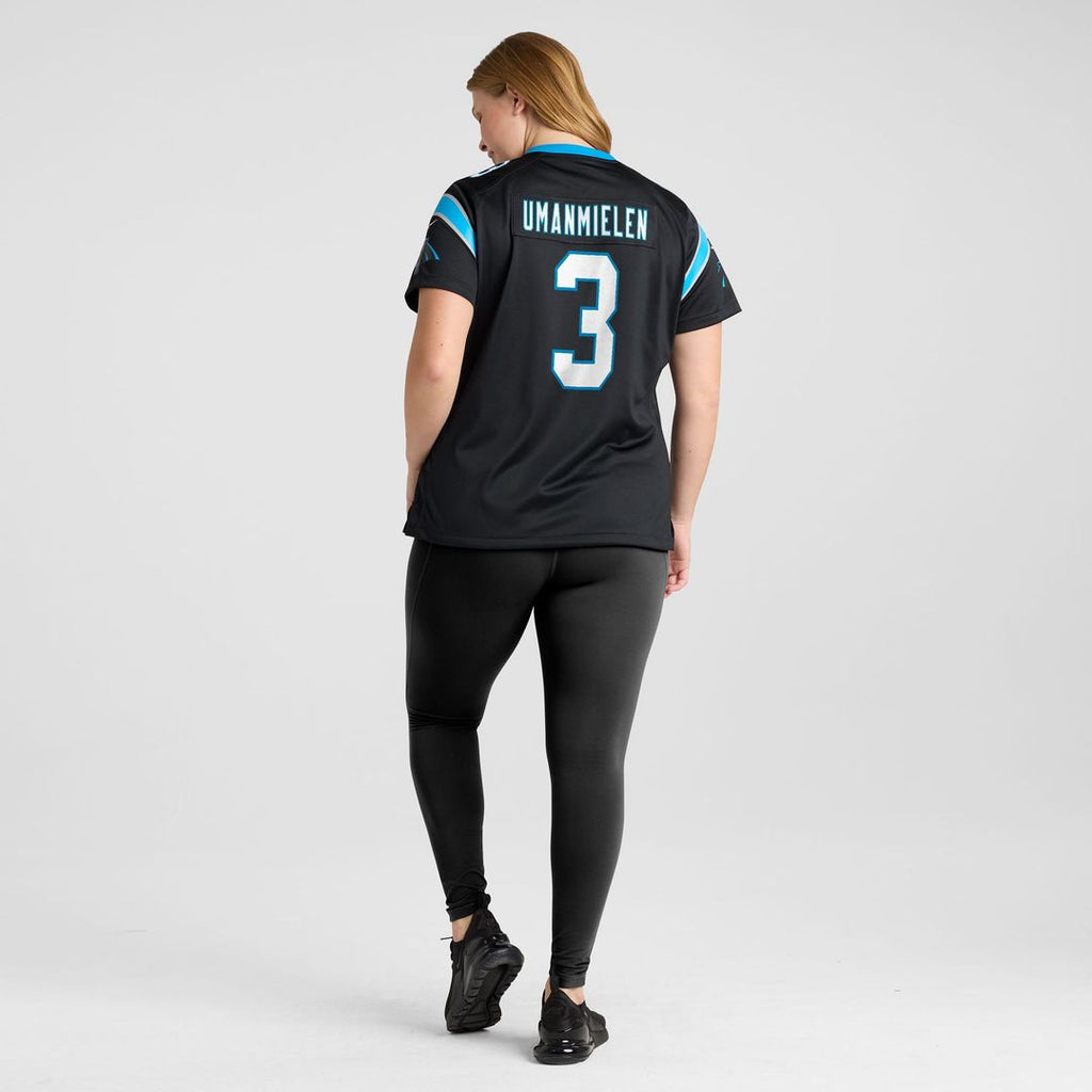 Women's Nike Carolina Panthers Princely Umanmielen Black Team Game NFL Jersey