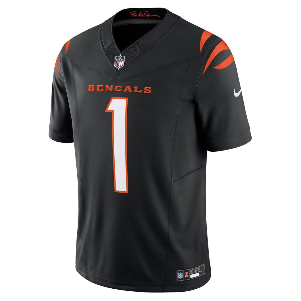 Men's Nike Cincinnati Bengals Ja'Marr Chase Black Vapor F.U.S.E. Limited NFL Jersey
