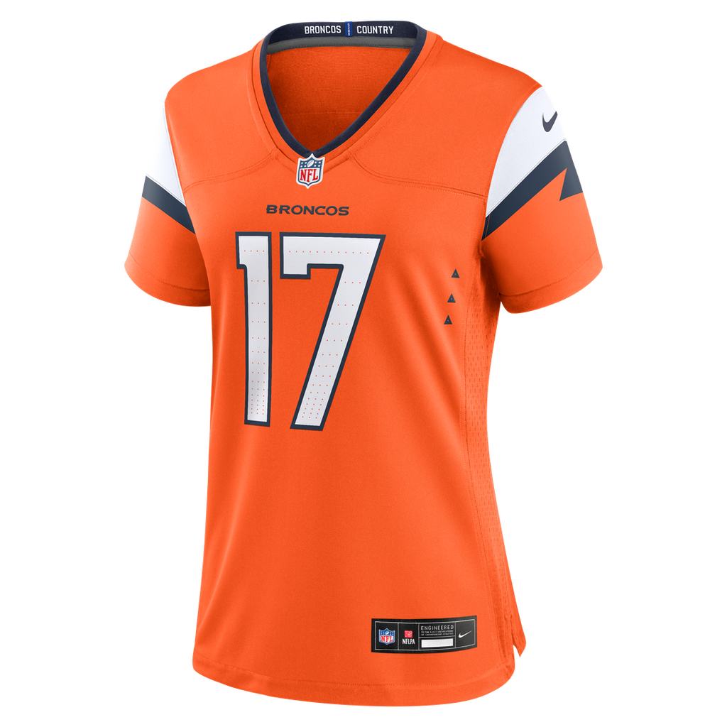 Women's Nike Denver Broncos Jaylen Waddle Orange Game NFL Jersey