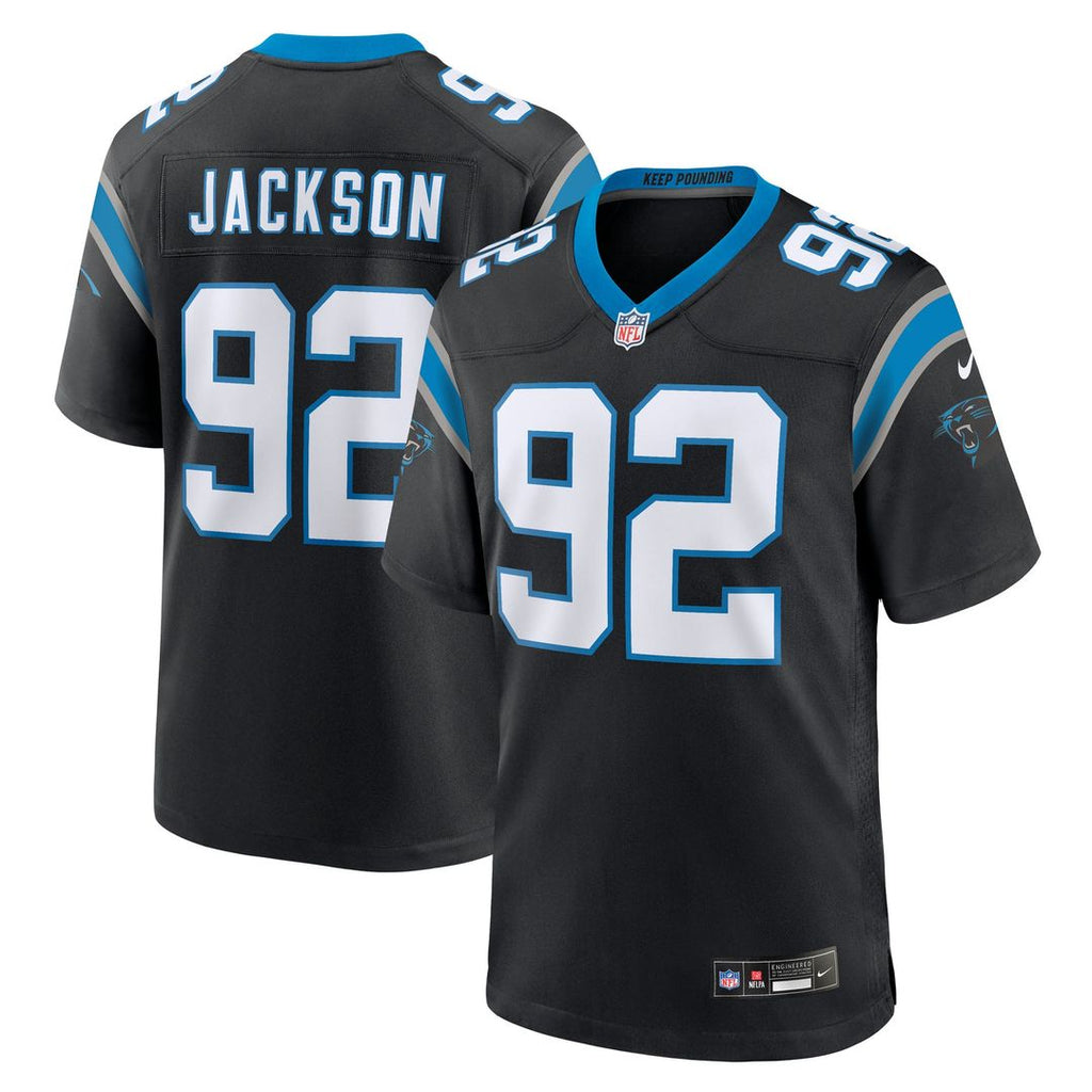 Men's Nike Carolina Panthers Cam Jackson Black Team Game NFL Jersey