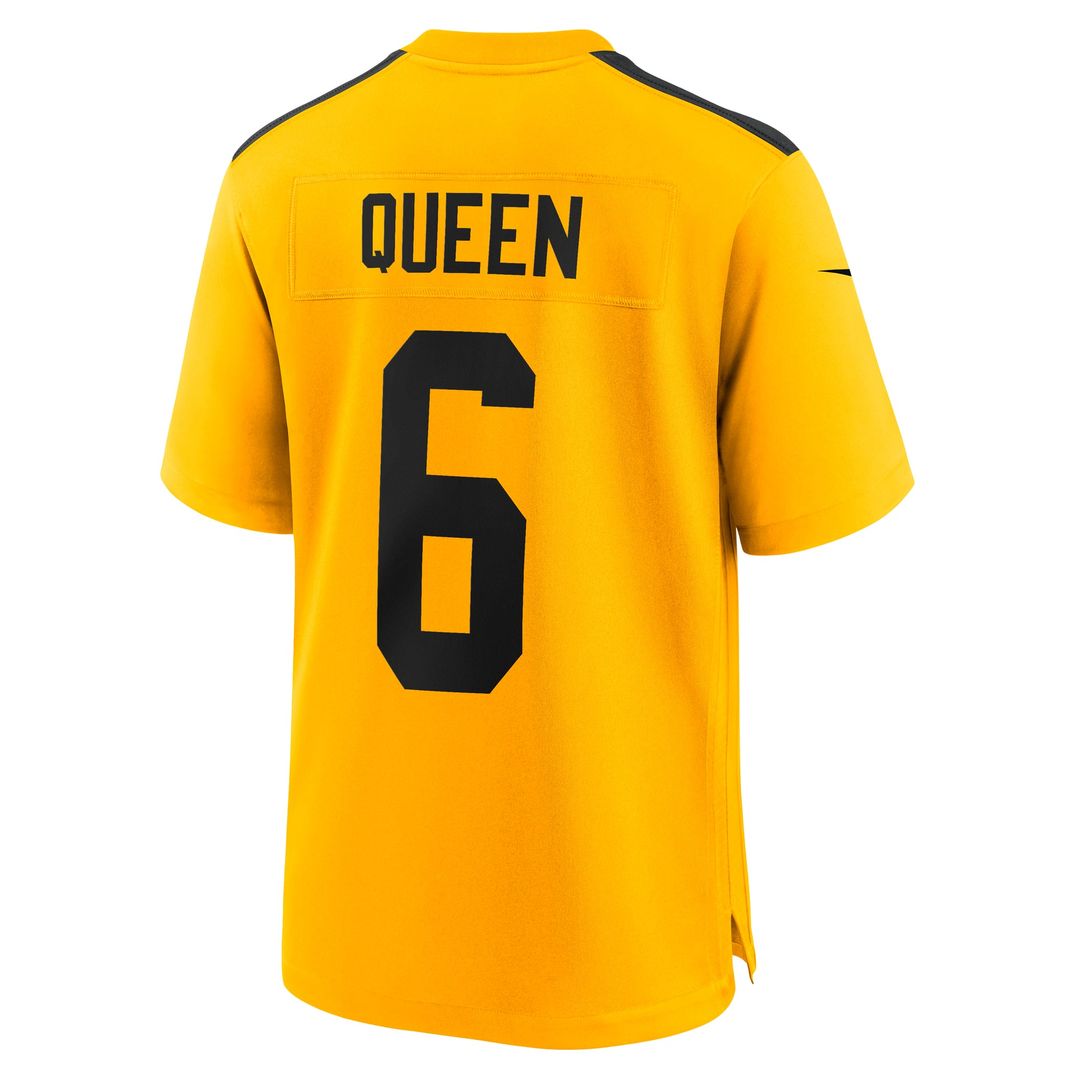 Men's Nike Pittsburgh Steelers Patrick Queen Black Game Player NFL Jersey