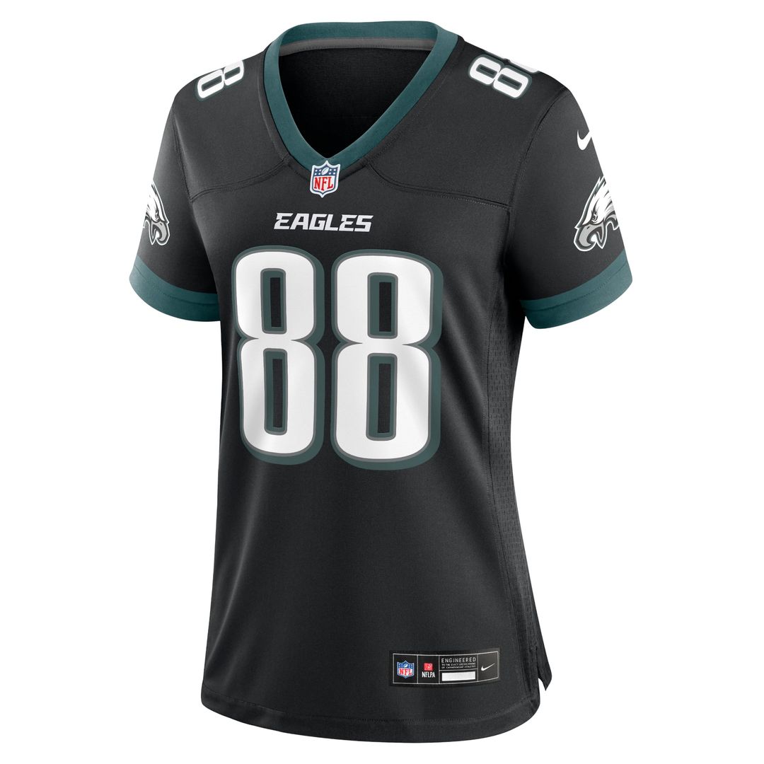 Women's Nike Philadelphia Eagles Dallas Goedert Black Alternate Game NFL Jersey